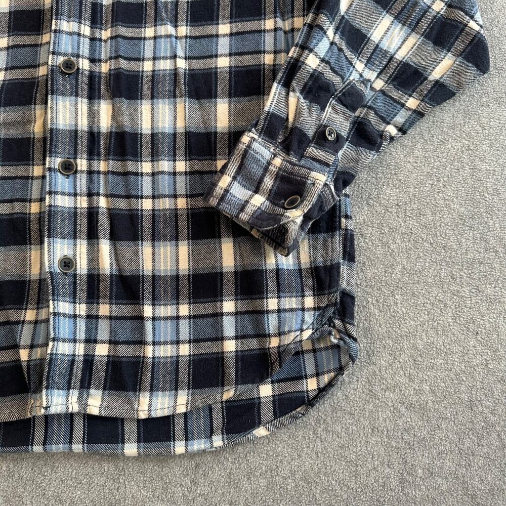 Jachs Blue Plaid Flannel Button Down Shirt Men's Medium Long Sleeve - Picture 2 of 10